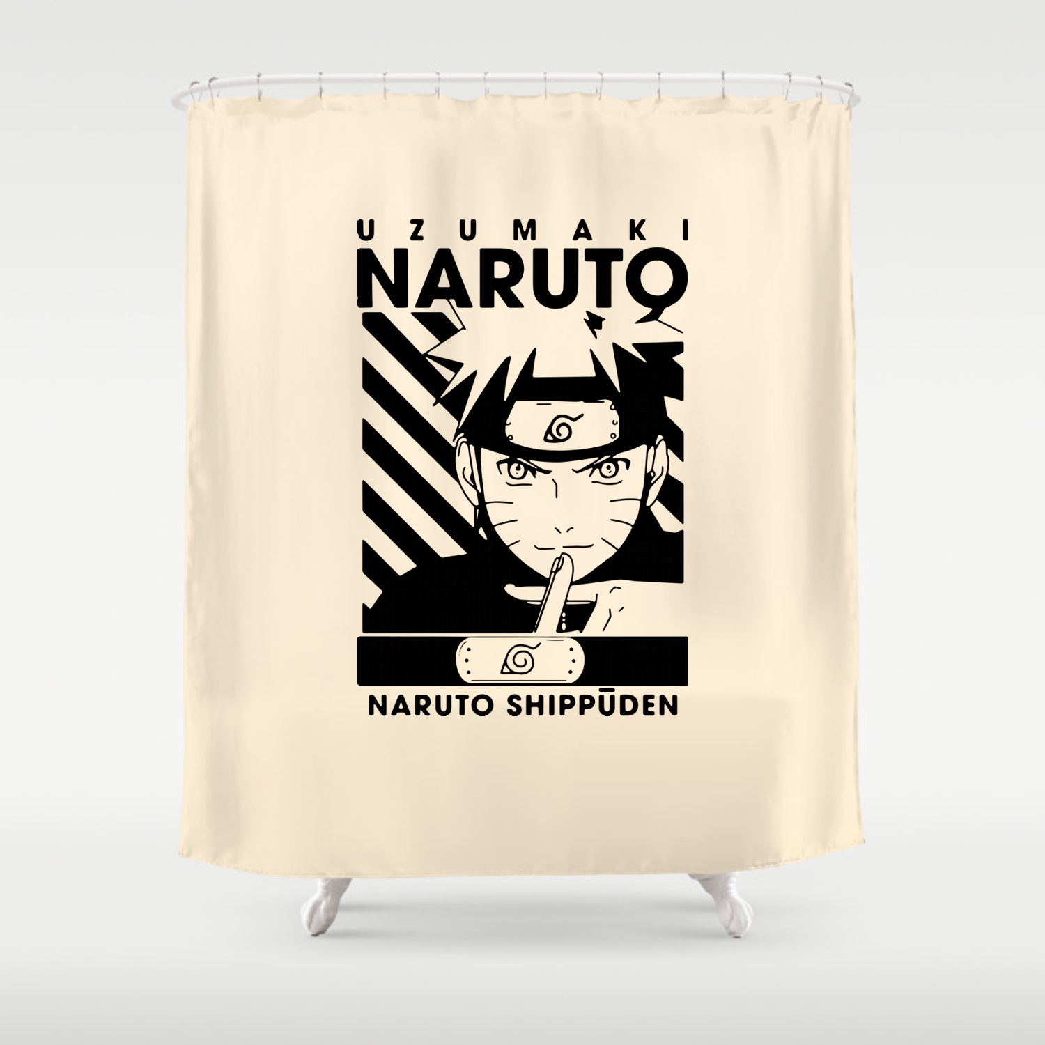 Κουρτίνα Μπάνιου Naruto Beige/Black