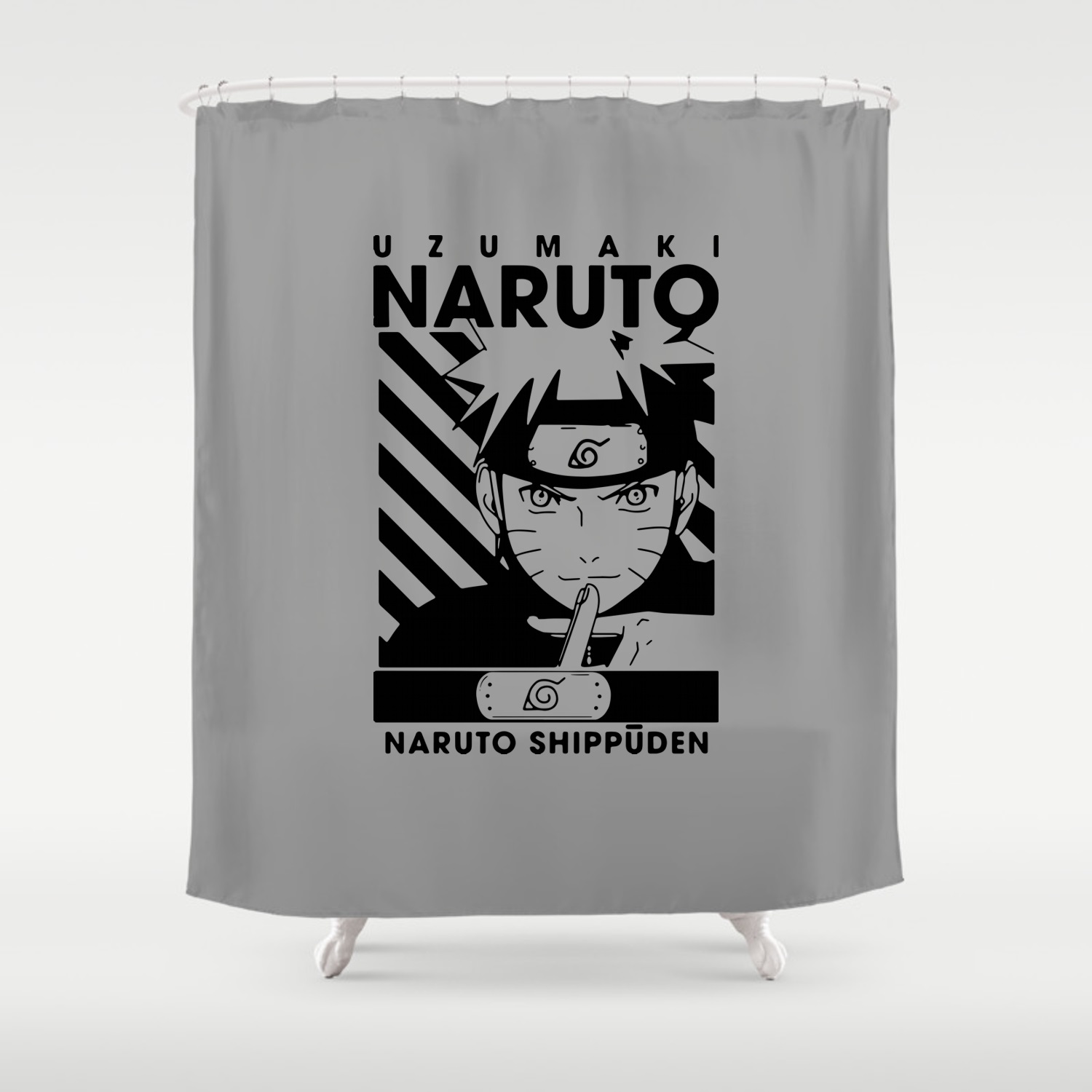 Κουρτίνα Μπάνιου Naruto Grey/Black naruto